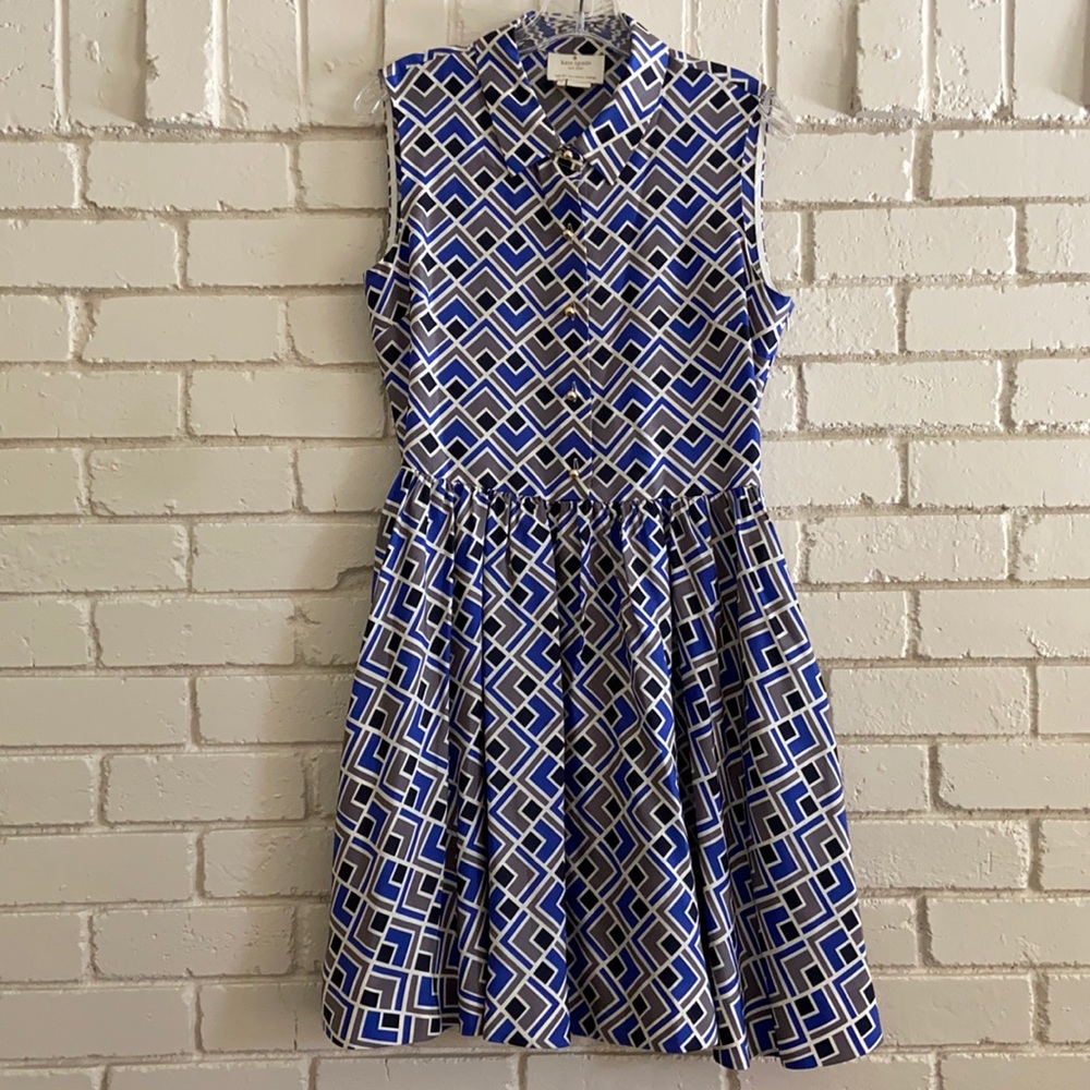 Kate Spade “Lora” Sleeveless Collared Shirtdress